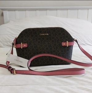 Calvin Klein Signature Brown Crossbody Bag